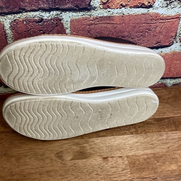 CLARKS Unstructured Amberlee Rosa Lowtop Leather Comfort Navy Sneakers Size 9.5 - Picture 10 of 11